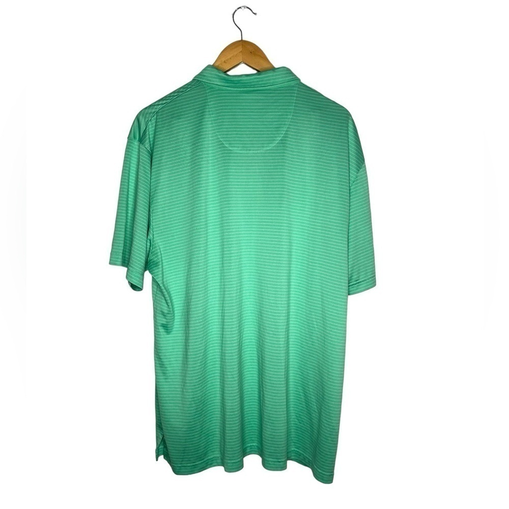 2/$30 JACK NICKLAUS Green White Stripe Men’s Short Sleeve Moisture Wicking Polo - Picture 8 of 10